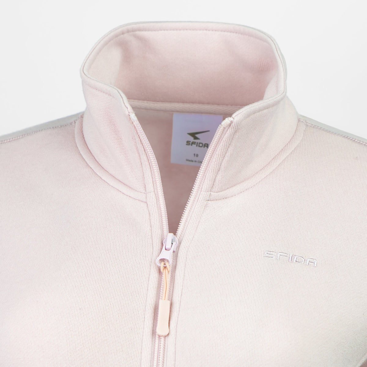 Sfida Nara Womens Full Zip Fleece Jacket - Chalk Pink (High Collar)