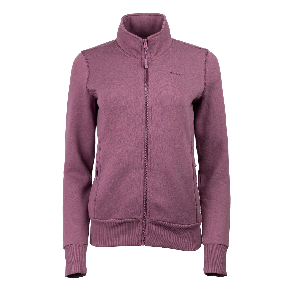 Sfida Nara Womens Full Zip Fleece Jacket - Washed Grape (High Collar)