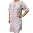 Womens 100% Cotton Short Sleeve Nightie - Lilac (Pyjamas/Nightgown/PJs)