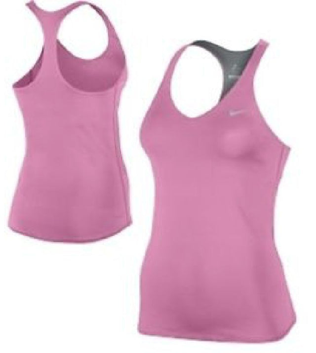 NIKE Womens Advantage Solid Dri Fit Tennis Tank Top Performance 604679 - Violet Purple XS