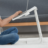 Portable Laptop/TV Dinner Table - Metal Adjustable & Folding Table