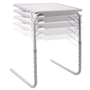 Portable Laptop/TV Dinner Table - Metal Adjustable & Folding Table