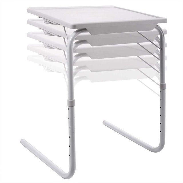 Portable Laptop/TV Dinner Table - Metal Adjustable & Folding Table