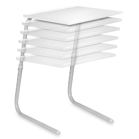 Portable Metal Adjustable Table Dinner Laptop Tray Folding Desk Sofa TV