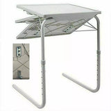 Portable Laptop/TV Dinner Table - Metal Adjustable & Folding Table