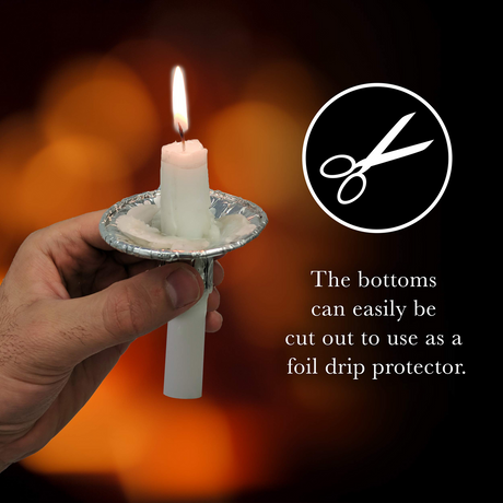 100pcs Ner Mitzvah Disposable Aluminium Foil Candle Holders (Extra Heavy) - 2 Boxes