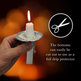 50pcs Ner Mitzvah Disposable Aluminium Foil Candle Holders (Extra Heavy) - 1 Box