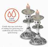 50pcs Ner Mitzvah Disposable Aluminium Foil Candle Holders (Extra Heavy) - 1 Box