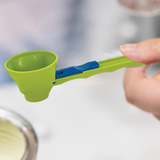 No Spill Protein Powder Scoop No Mess Fitness Workout Funnel Sliding Base Tool
