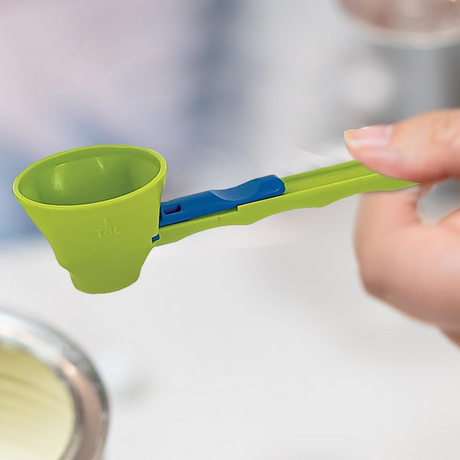No Spill Protein Powder Scoop No Mess Fitness Workout Funnel Sliding Base Tool