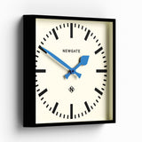 Newgate Number Five Wall Clock - Black with Blue Hands