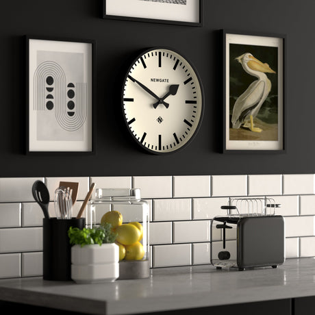 Newgate Railway Wall Clock - Black