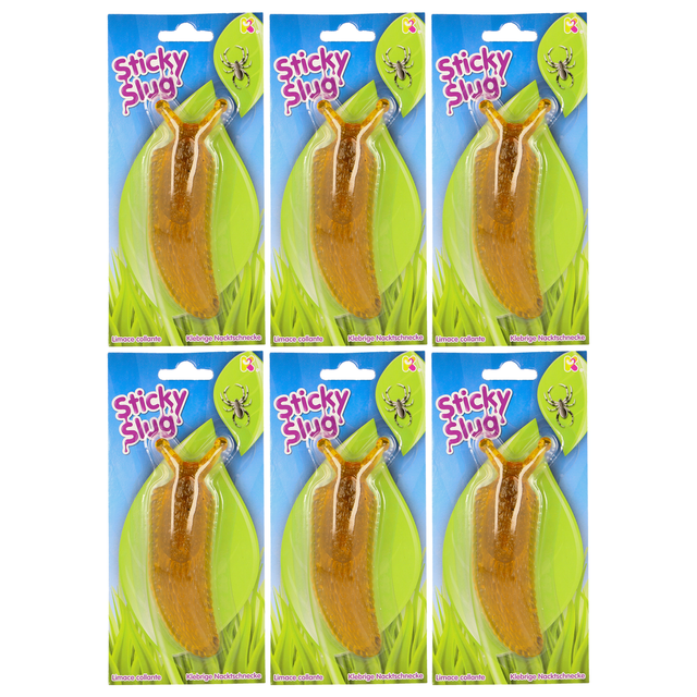 6x Sticky Slug Bulk Pack - Birthday Party Loot Bag Toy/Prize (Children's Party Favour)