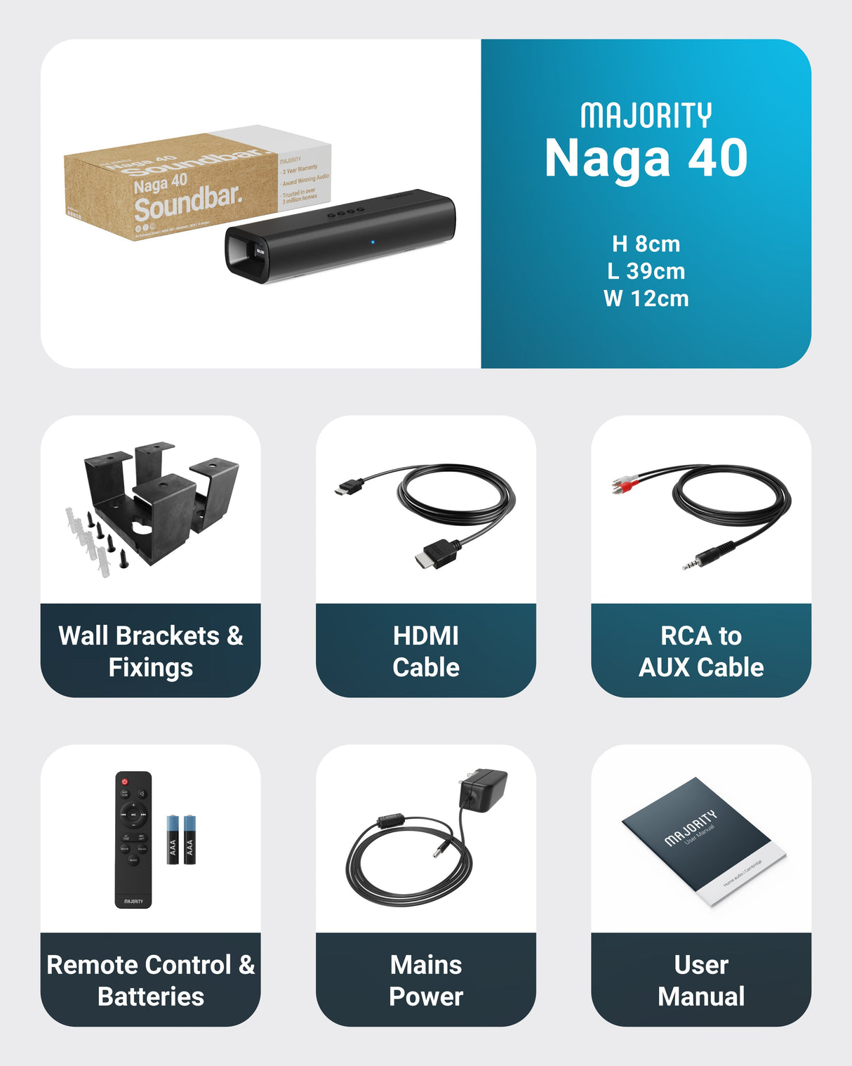 Majority Naga 40 Soundbar