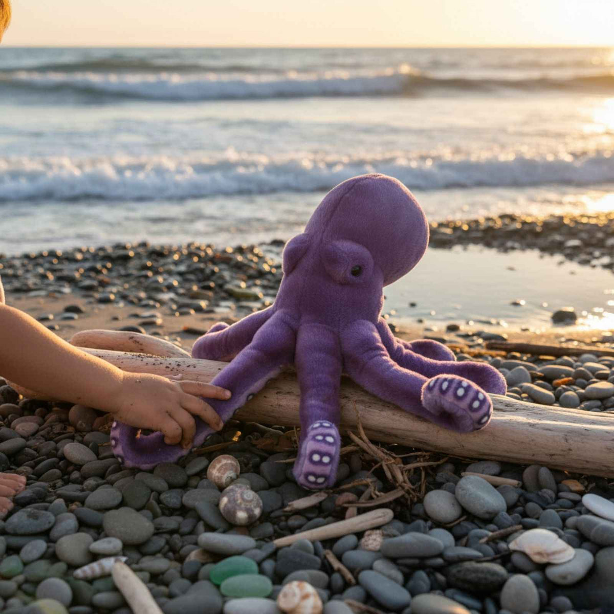 Bocchetta Nate 32cm Octopus Plush Toy - Purple (Realistic Stuffed Animal Sea Life Gift)