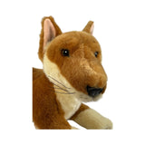 Bocchetta Nelly 40cm Lying Dingo Plush Toy - Tan (Australian Stuffed Animal Souvenir Gift)