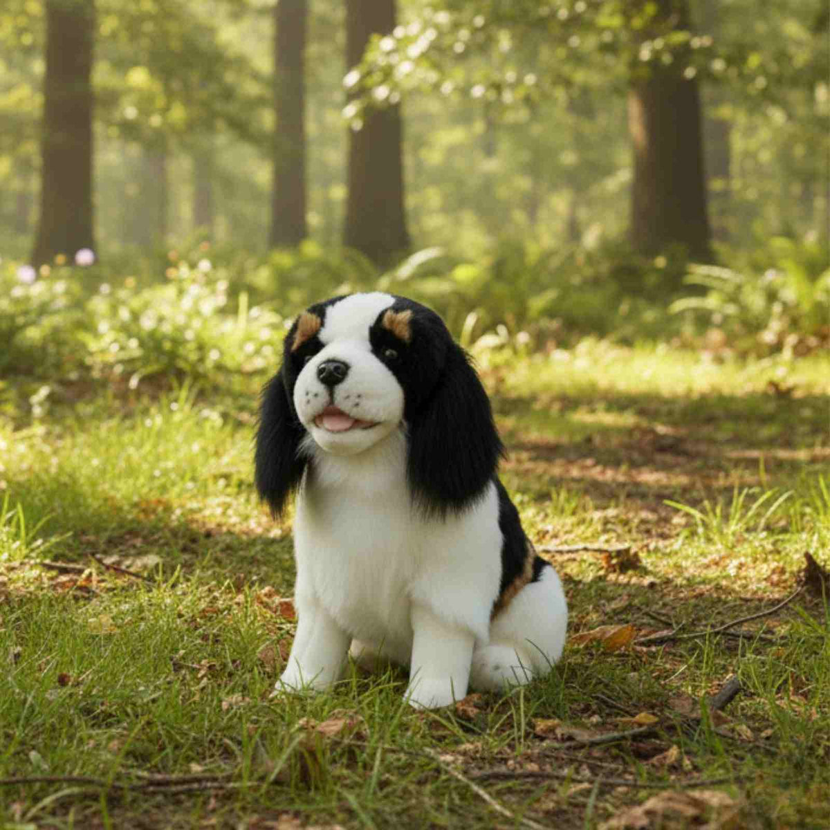 Bocchetta Chester 32cm Sitting Cavalier King Charles Spaniel Plush Toy (Realistic Stuffed Animal Dog Gift)