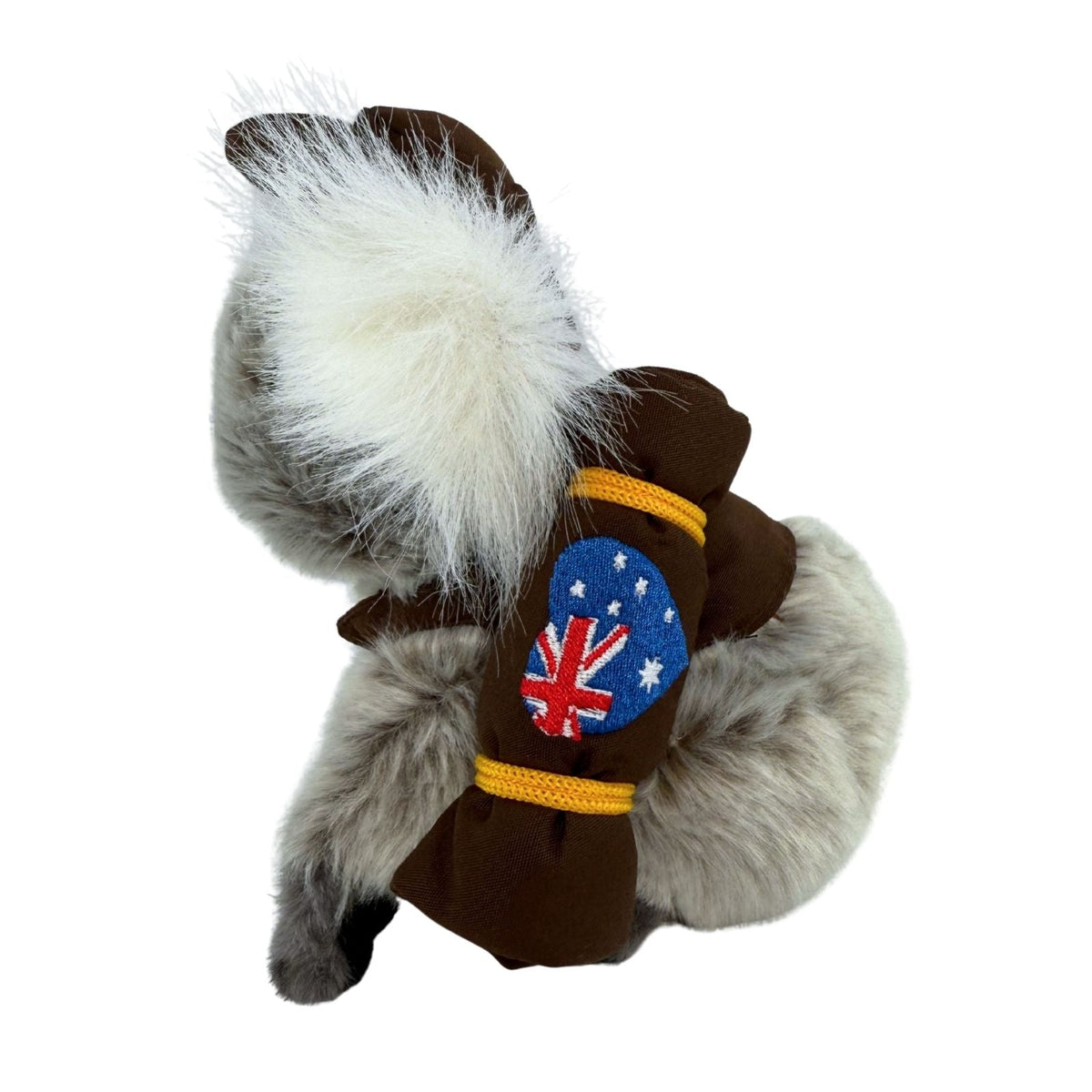 Bocchetta Jack 12cm Sitting Koala with Swag & Hat Plush Toy - Grey (Australian Stuffed Animal Souvenir Gift)