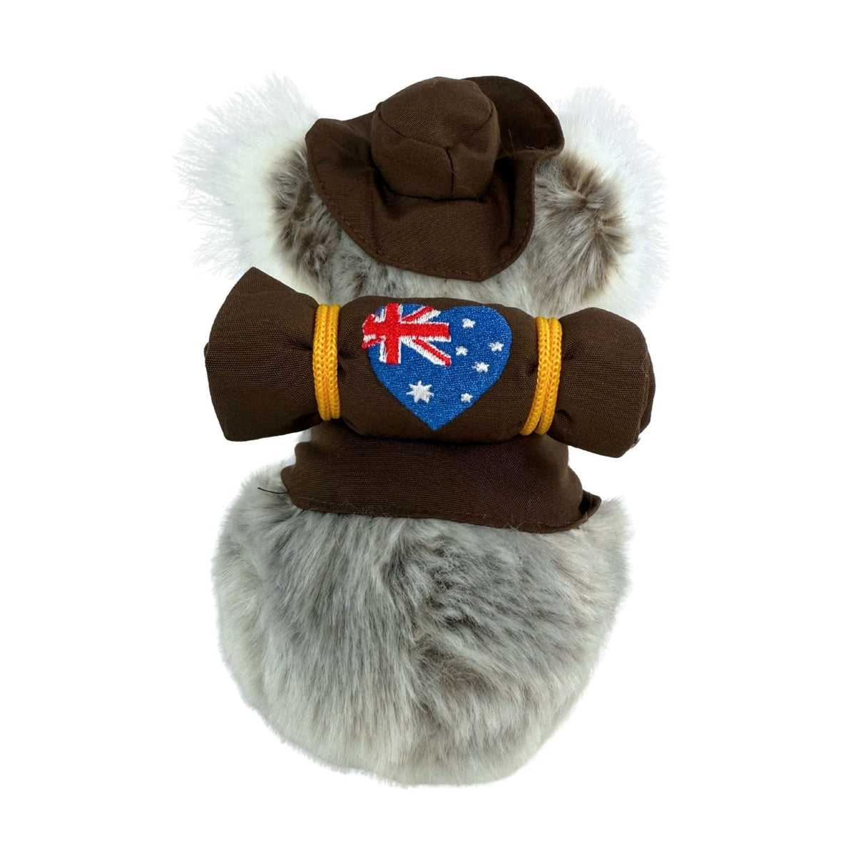 Bocchetta Jack 12cm Sitting Koala with Swag & Hat Plush Toy - Grey (Australian Stuffed Animal Souvenir Gift)
