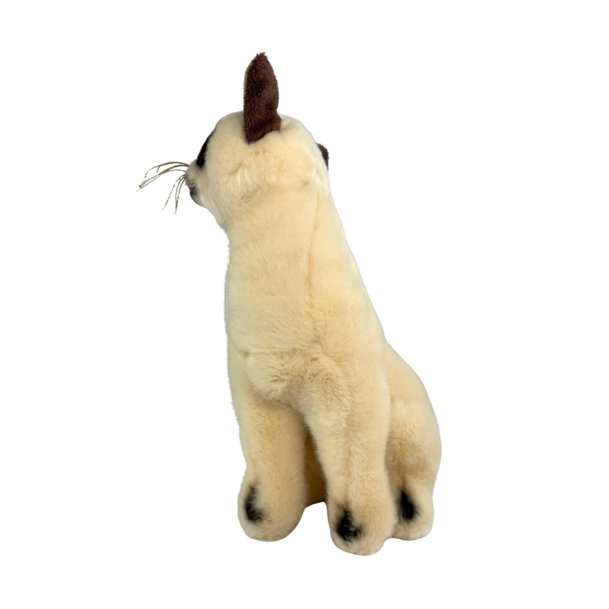 Bocchetta Noodles 26cm Sitting Siamese Cat Plush Toy (Realistic Stuffed Animal Cat Gift)