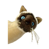 Bocchetta Noodles 26cm Sitting Siamese Cat Plush Toy (Realistic Stuffed Animal Cat Gift)