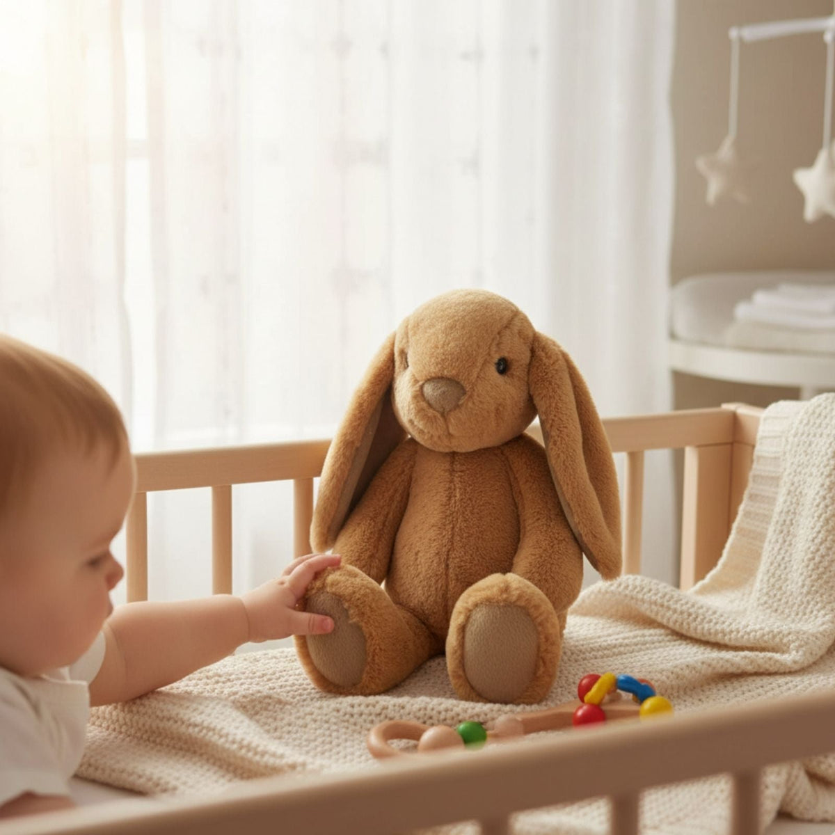 Bocchetta Nugget 25cm Baby Fluffy Rabbit Plush Toy (Stuffed Animal Baby Gift)