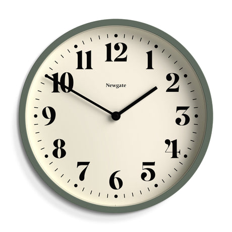 Newgate Number Four Wall Clock - Matte Asparagus Green