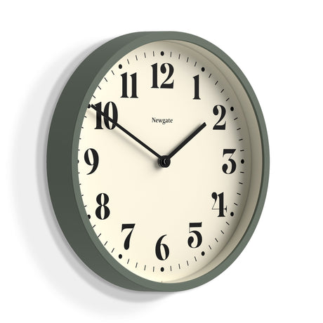 Newgate Number Four Wall Clock - Matte Asparagus Green