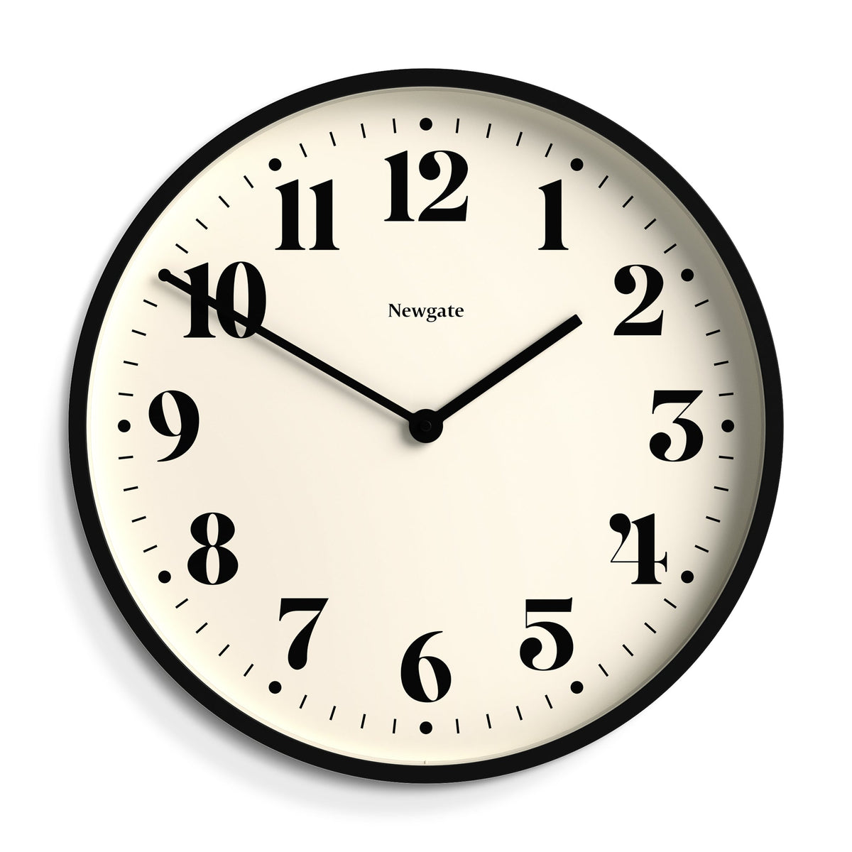 Newgate Number Two Wall Clock - Matte Black