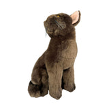 Bocchetta Nutmeg 26cm Sitting Burmese Cat Plush Toy - Chocolate Brown (Realistic Stuffed Animal Cat Gift)