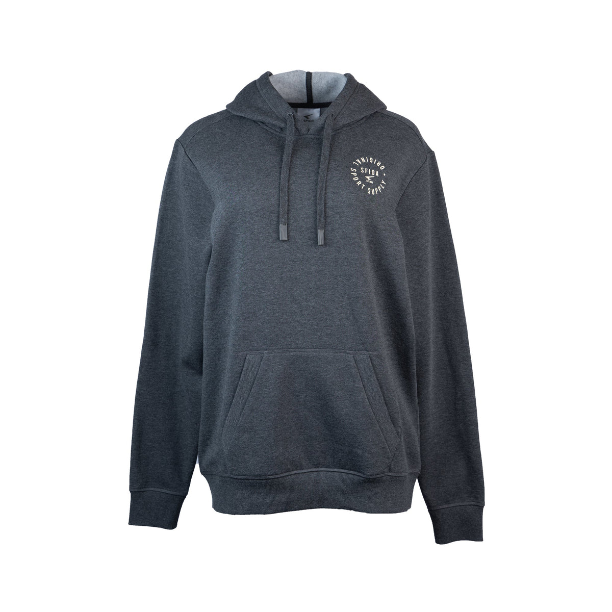 Sfida Oakland Mens Fleece Hoodie - Charcoal Marle (Pullover Jumper)