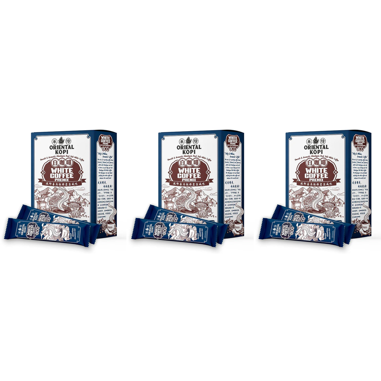 3x Oriental Kopi Himalayan Salt White Coffee Premix Instant Coffee Bulk Pack (30 Sachets)