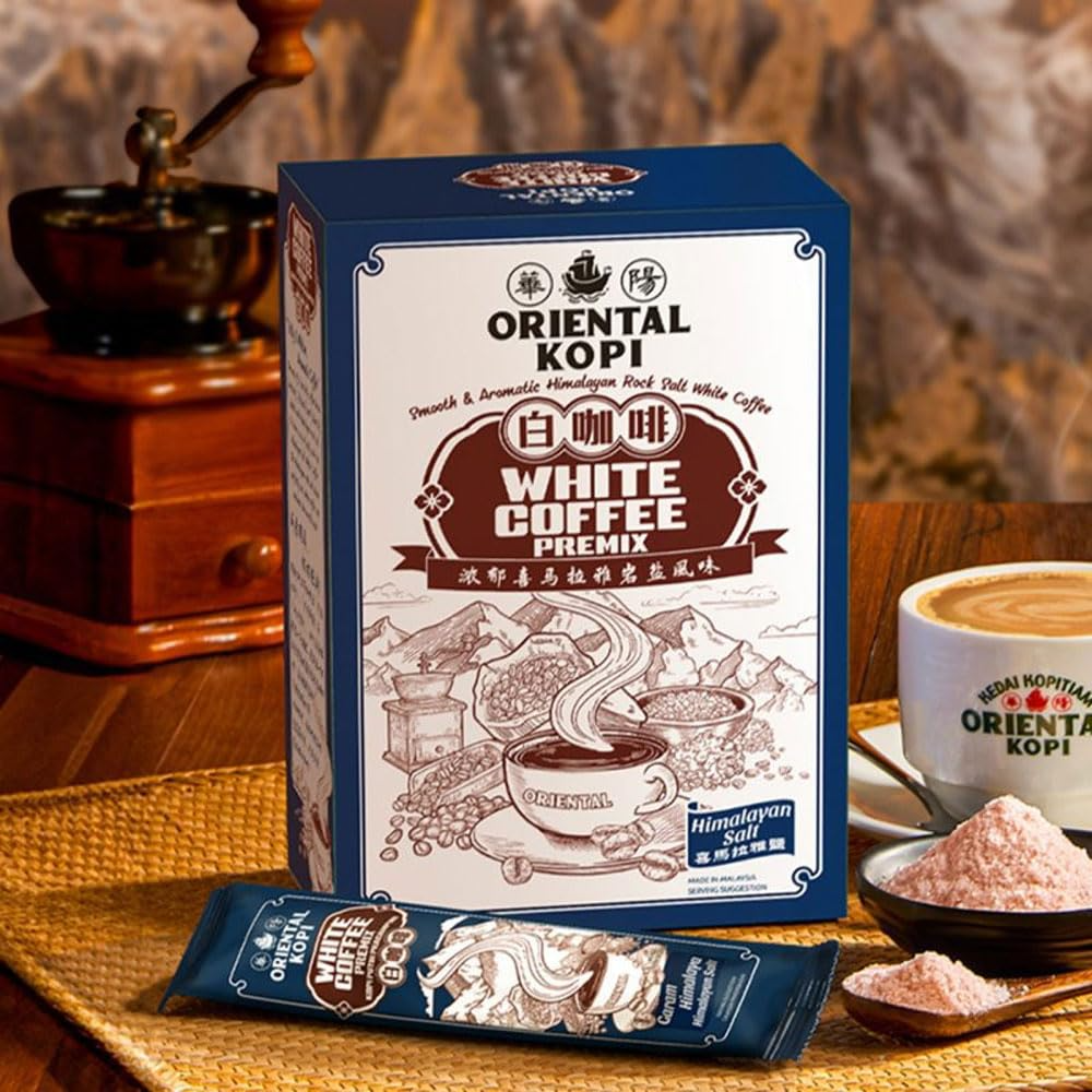 3x Oriental Kopi Himalayan Salt White Coffee Premix Instant Coffee Bulk Pack (30 Sachets)