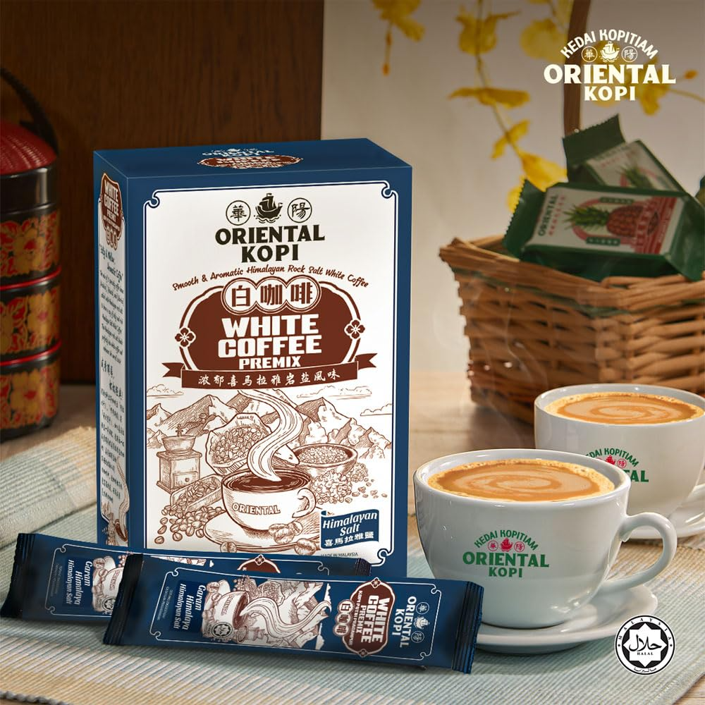 20x Pack Oriental Kopi Himalayan Salt White Coffee Premix Instant Coffee (200 Sachets)