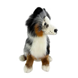 Bocchetta Oakley 35cm Sitting Australian Shepherd Plush Toy - Blue Merle (Realistic Stuffed Animal Dog Gift)