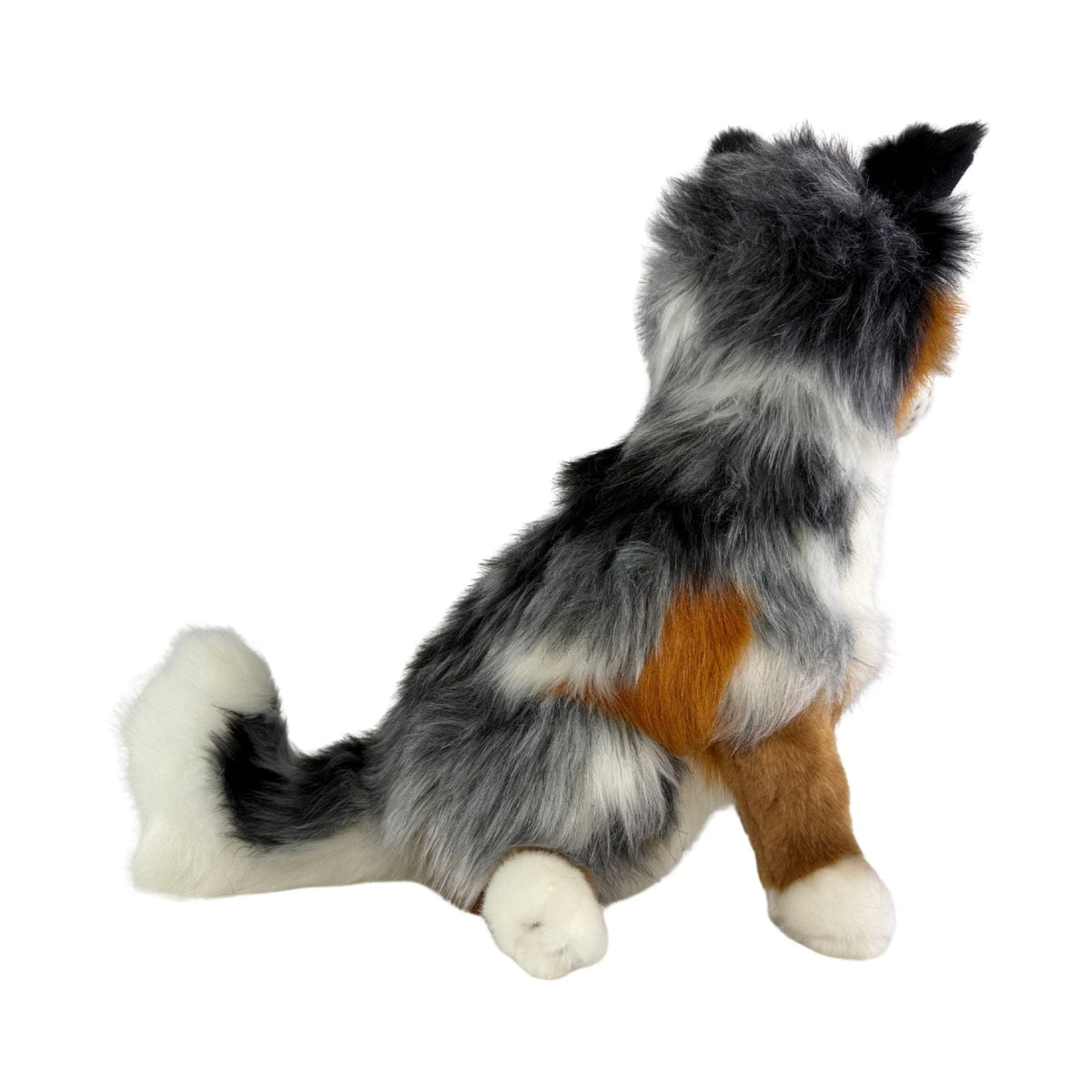 Bocchetta Oakley 35cm Sitting Australian Shepherd Plush Toy - Blue Merle (Realistic Stuffed Animal Dog Gift)