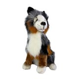 Bocchetta Oakley 35cm Sitting Australian Shepherd Plush Toy - Blue Merle (Realistic Stuffed Animal Dog Gift)