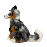 Bocchetta Oakley 35cm Sitting Australian Shepherd Plush Toy - Blue Merle (Realistic Stuffed Animal Dog Gift)