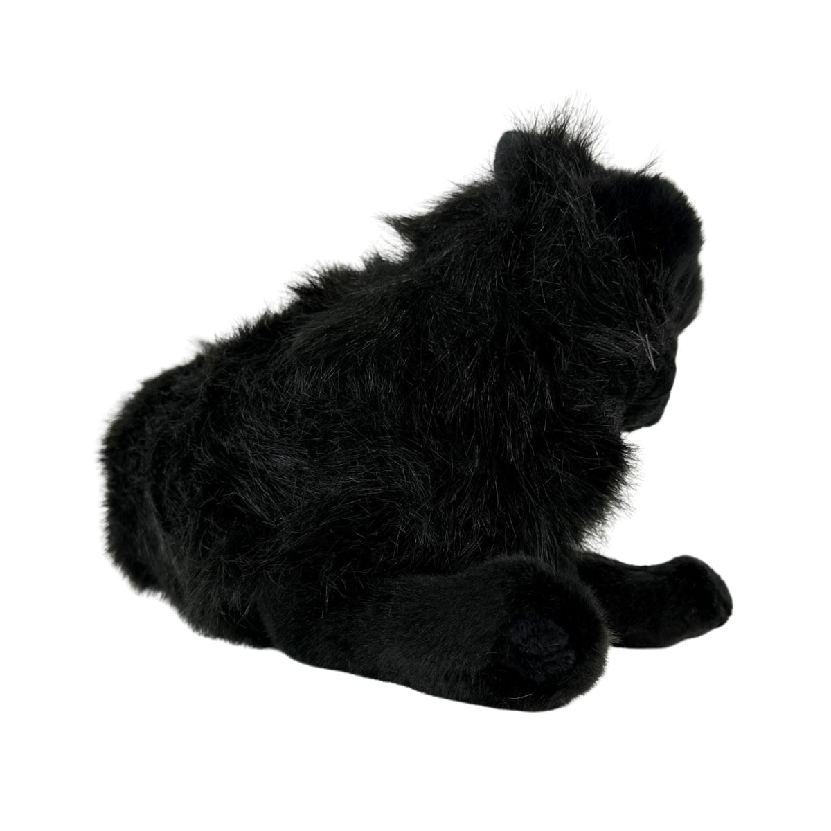 Bocchetta Onyx 38cm Lying Black Cat Plush Toy (Realistic Stuffed Animal Cat Gift)