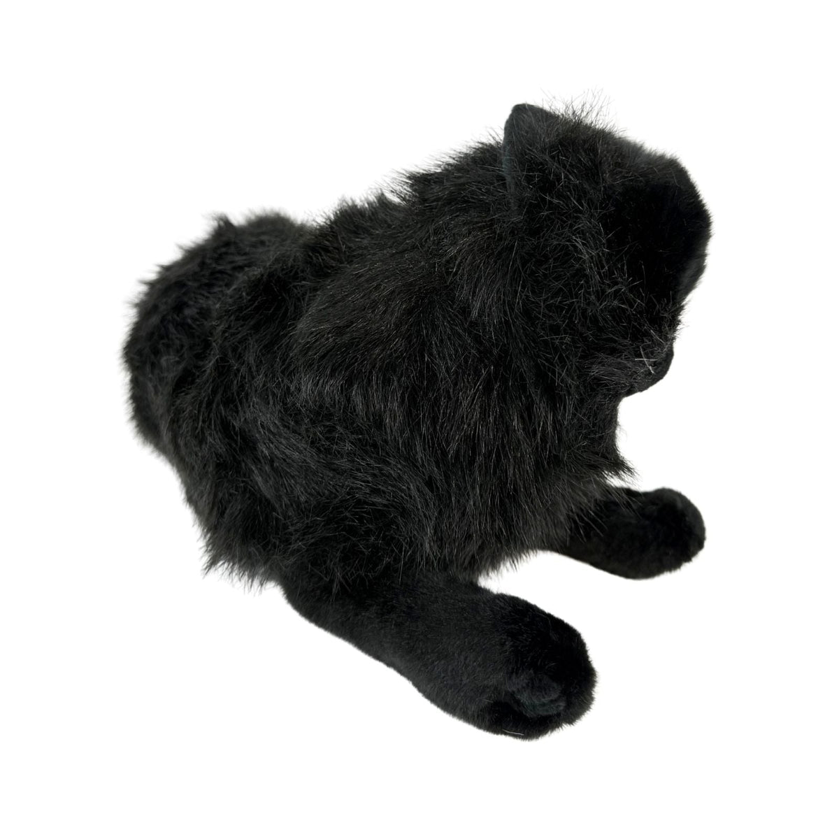 Bocchetta Onyx 38cm Lying Black Cat Plush Toy (Realistic Stuffed Animal Cat Gift)