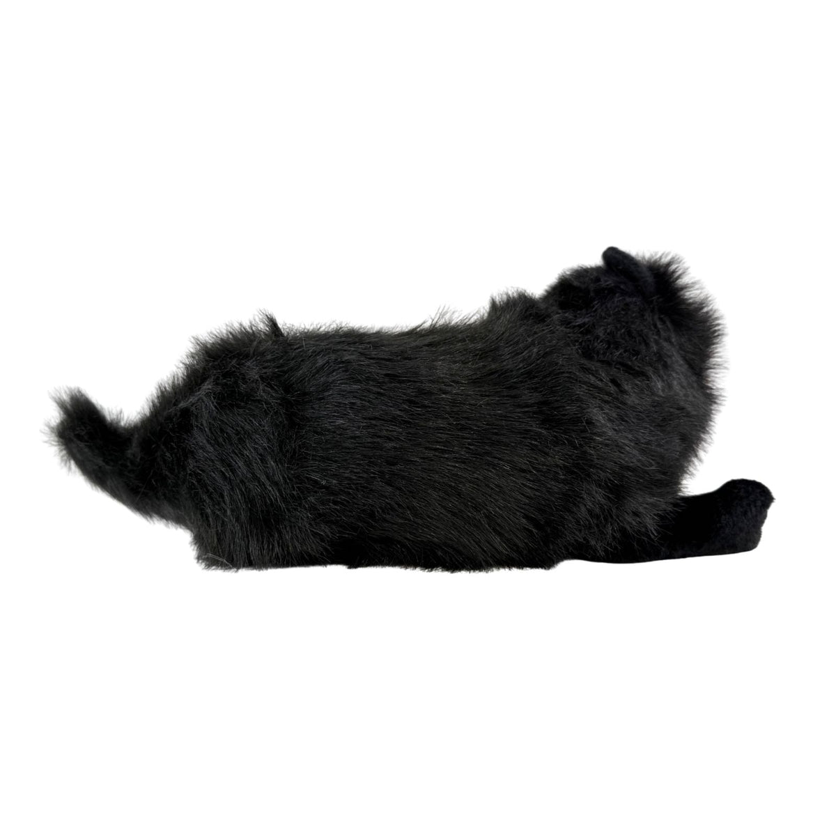 Bocchetta Onyx 38cm Lying Black Cat Plush Toy (Realistic Stuffed Animal Cat Gift)