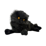 Bocchetta Onyx 38cm Lying Black Cat Plush Toy (Realistic Stuffed Animal Cat Gift)