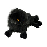 Bocchetta Onyx 38cm Lying Black Cat Plush Toy (Realistic Stuffed Animal Cat Gift)
