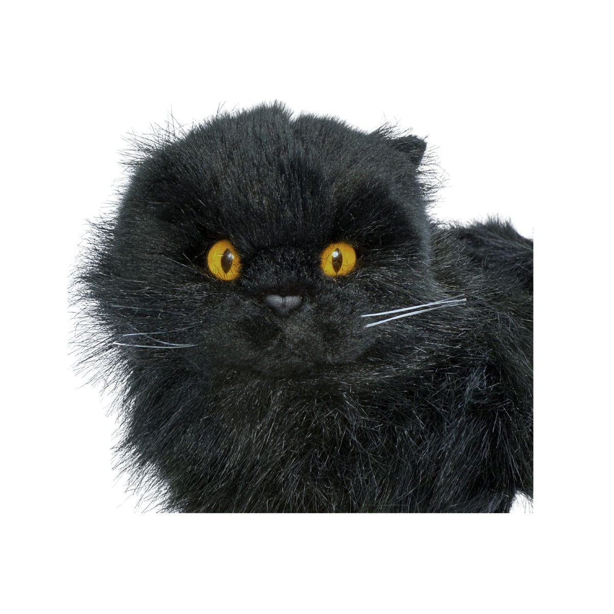 Bocchetta Onyx 38cm Lying Black Cat Plush Toy (Realistic Stuffed Animal Cat Gift)