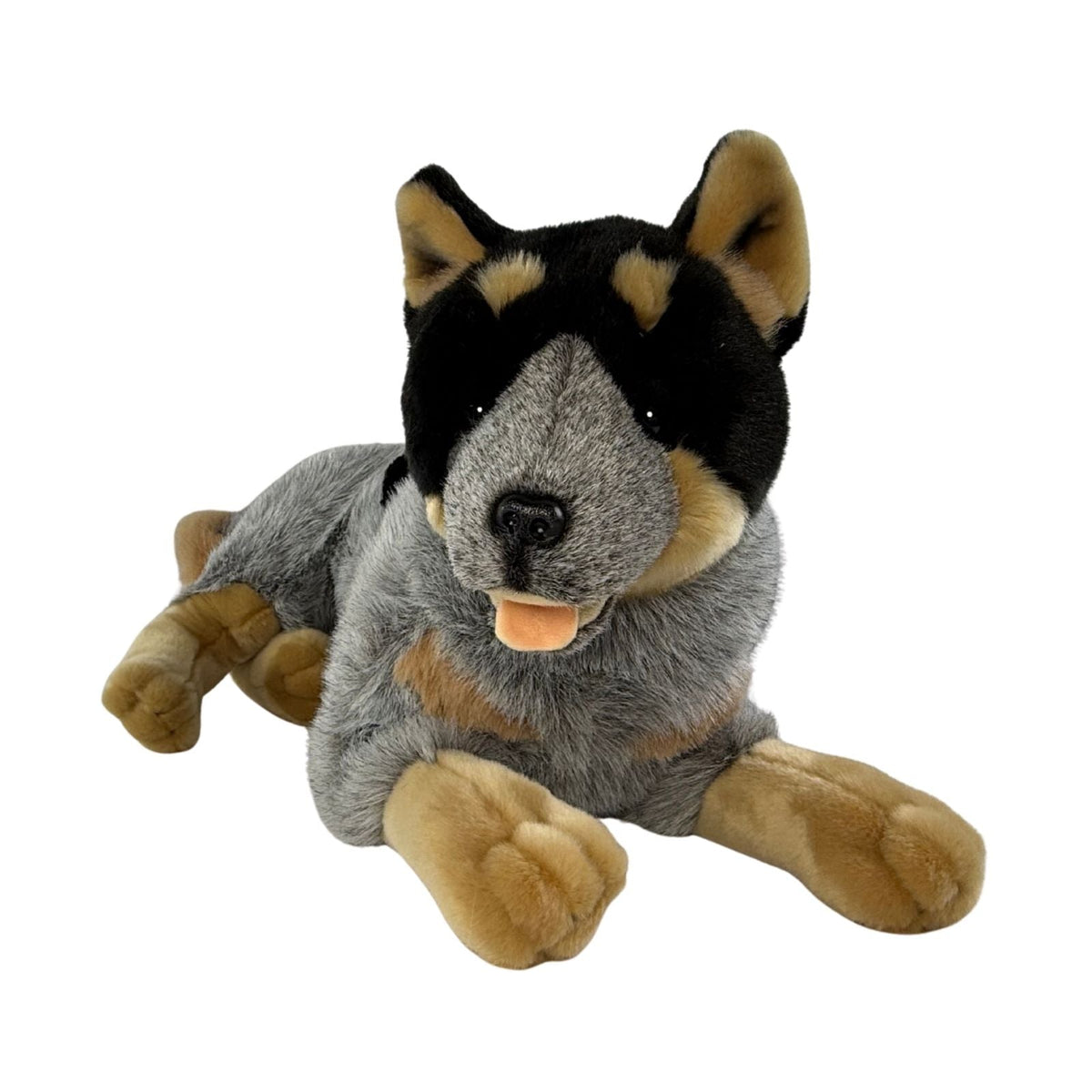 Bocchetta Orazio 62cm Lying Blue Heeler Cattle Dog Plush Toy (Australian Stuffed Animal Gift)