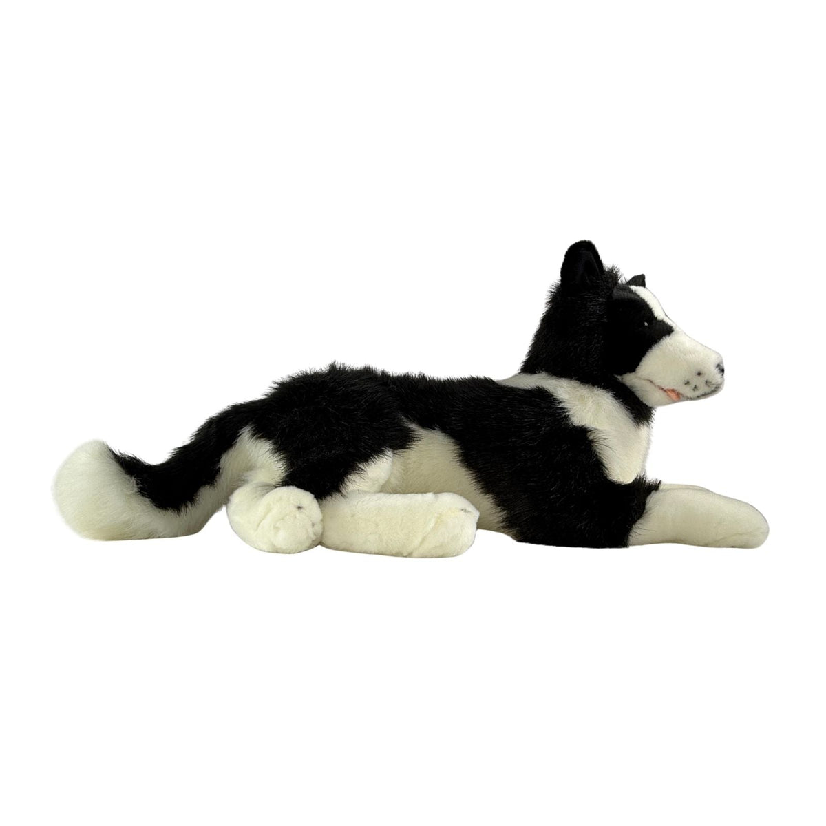 Bocchetta Oscar 62cm Lying Border Collie Plush Toy (Realistic Stuffed Animal Dog Gift)