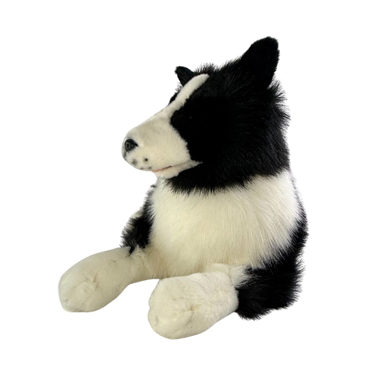 Bocchetta Oscar 62cm Lying Border Collie Plush Toy (Realistic Stuffed Animal Dog Gift)