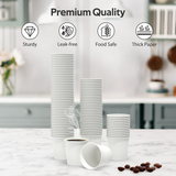 2400x 4oz White Paper Disposable Coffee Cups for Espresso (Bulk)