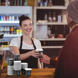 2400x 4oz Black Paper Disposable Coffee Cups for Espresso (Bulk)