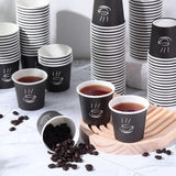 2400x 4oz Black Paper Disposable Coffee Cups for Espresso (Bulk)